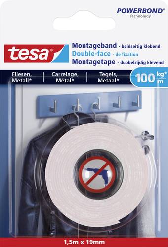 TESA ULTRA STRONG 77746-00000-00 Montageband tesa® Powerbond Weiß (L x B) 1.5m x 19mm 1St. von Tesa