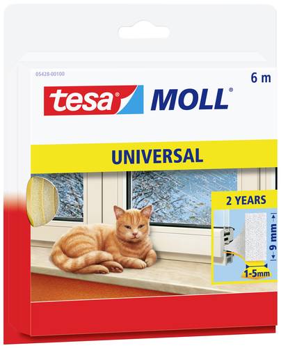 TESA UNIVERSAL 05428-00100-00 Dichtband tesamoll® Weiß (L x B) 6m x 9mm 1St. von Tesa