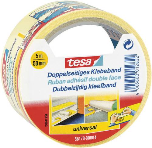 TESA UNIVERSAL 56170-00004-11 Doppelseitiges Klebeband Weiß (L x B) 5m x 50mm 1St. von Tesa