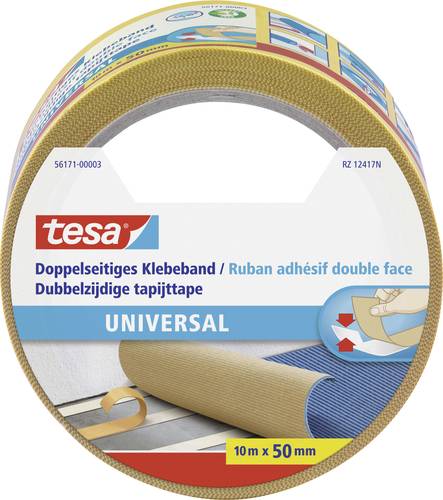TESA UNIVERSAL 56171-00003-11 Doppelseitiges Klebeband Weiß (L x B) 10m x 50mm 1St. von Tesa