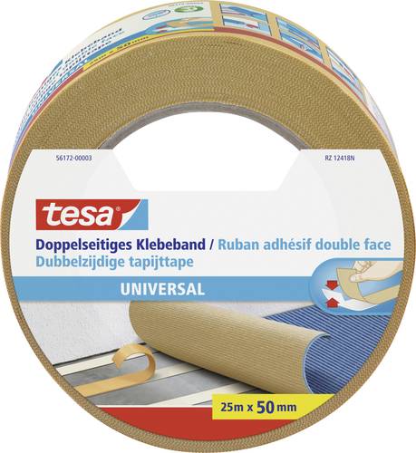 TESA UNIVERSAL 56172-00003-11 Doppelseitiges Klebeband Weiß (L x B) 25m x 50mm 1St. von Tesa