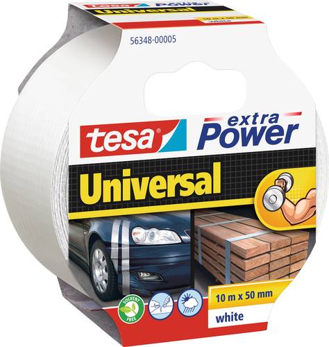 TESA UNIVERSAL 56348-00005-05 Gewebeklebeband tesa® extra Power Weiß (L x B) 10m x 50mm 1St. von Tesa