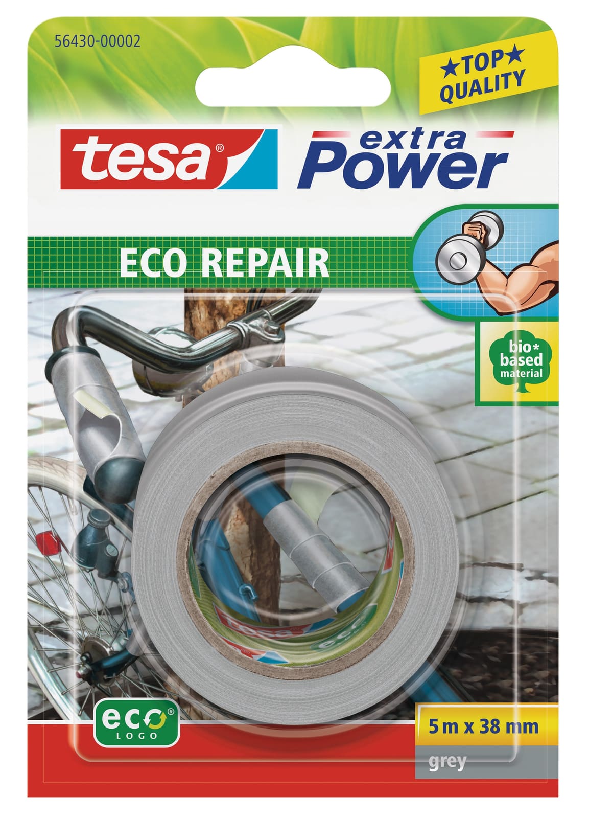 TESA extra Power® ECO REPAIR, Reparaturband, 38 mm x 5 m, grau von Tesa