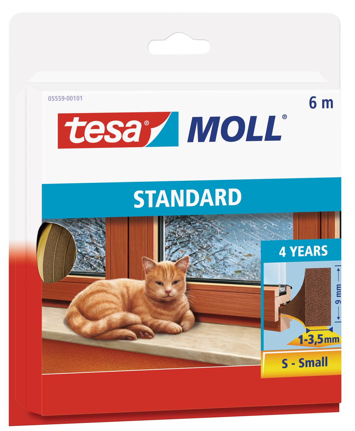 TESA tesamoll® STANDARD I-Profil Schaumstoffdichtband, 9 mm x 6 m, braun von Tesa
