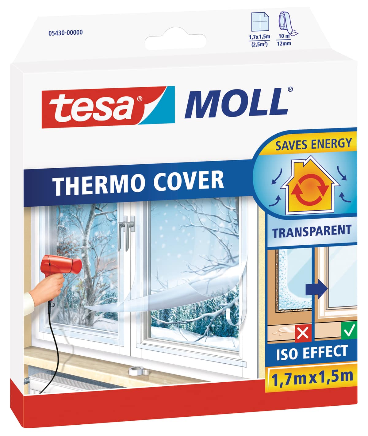 TESA tesamoll® Thermo Cover Fensterisolierfolie, 1,5 m x 1,7 m von Tesa