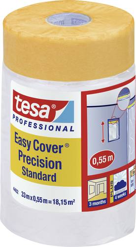 Tesa 04402-00003-01 Abdeckfolie Easy Cover® Orange (L x B) 33m x 55cm 1St. von Tesa