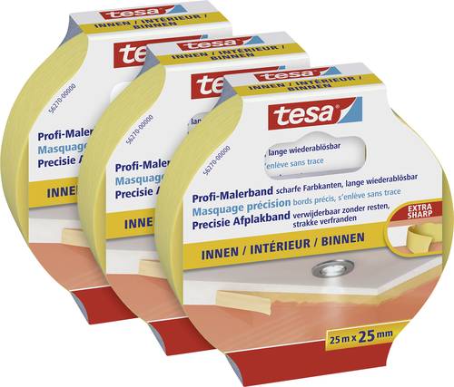 Tesa 56270 Malerabdeckband Beige (L x B) 25m x 25mm 3St. von Tesa