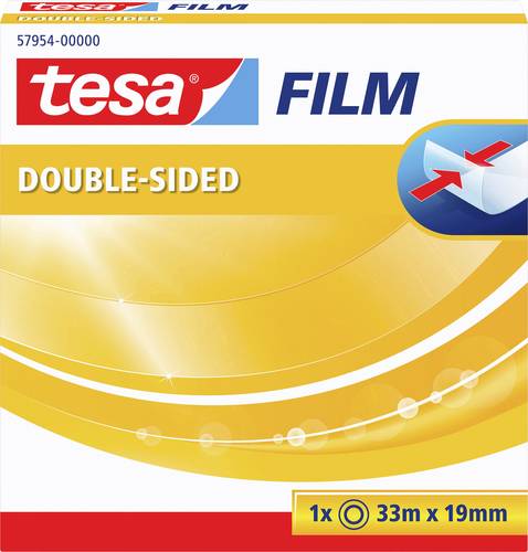 Tesa 57954-00000-01 Doppelseitiges Klebeband Transparent (L x B) 33m x 19mm 1St. von Tesa