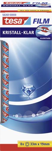Tesa 58260-00000-00 Klebeband kristall-klar Transparent (L x B) 33m x 19mm 8St. von Tesa