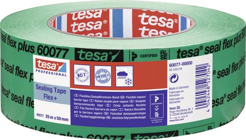 Tesa 60077 Dampfbremsen-Band Grün (L x B) 25m x 50mm 1St. von Tesa