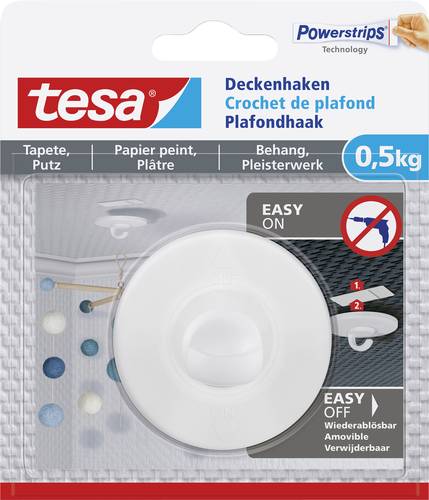 Tesa 77781 Deckenhaken Weiß Inhalt: 1St. von Tesa