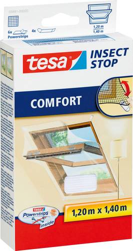 Tesa COMFORT 55881-00020-00 UV-Licht Dachfenster-Fliegengitter (B x H) 1200mm x 1400mm Weiß 1St. von Tesa