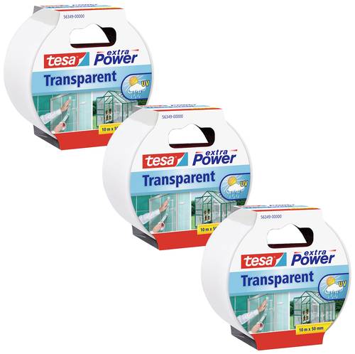 Tesa EXTRA POWER 56349-00500-05 Reparaturband Transparent (L x B) 10m x 50mm 3St. von Tesa
