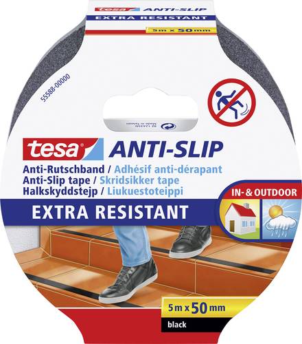 Tesa EXTRA RESISTANT 55588-00000-11 Anti-Rutschband Schwarz (L x B) 5m x 50mm 1St. von Tesa