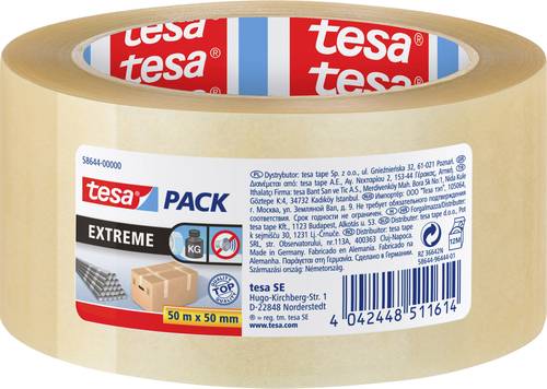 Tesa EXTREME 58644-00000-00 Packband tesapack® Transparent (L x B) 50m x 50mm 1St. von Tesa