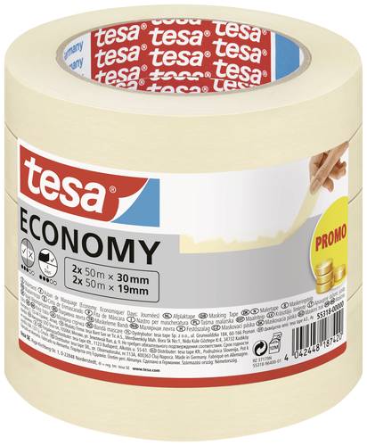 Tesa Economy 55318-00000-04 Malerabdeckband Weiß 1 Set von Tesa