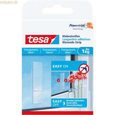 Tesa Klebestreifen für transaprente Oberflächen und Glas (1kg) von Tesa
