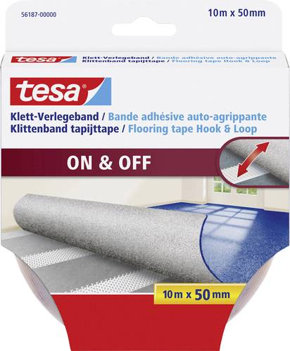 Tesa Klett-Verlegeband zum Aufkleben (L x B) 10m x 50mm Weiß 1St. von Tesa
