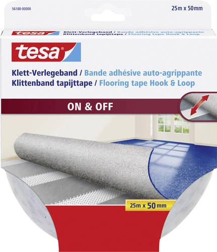 Tesa Klett-Verlegeband zum Aufkleben (L x B) 25m x 50mm Weiß 1St. von Tesa