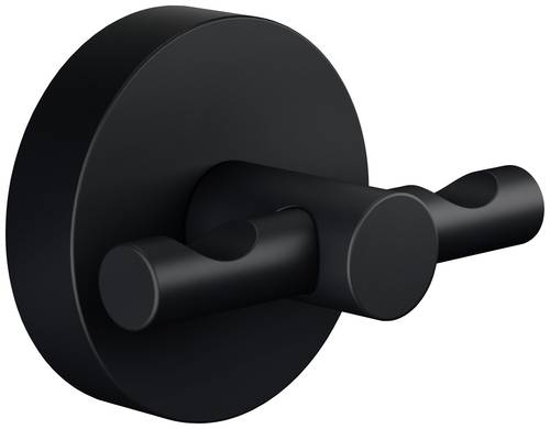 Tesa Mantelhaken 40564-00000-00 MOON BLACK Anzahl der Haken: 2 (B x H x T) 50 x 53 x 65mm Metall Sch von Tesa