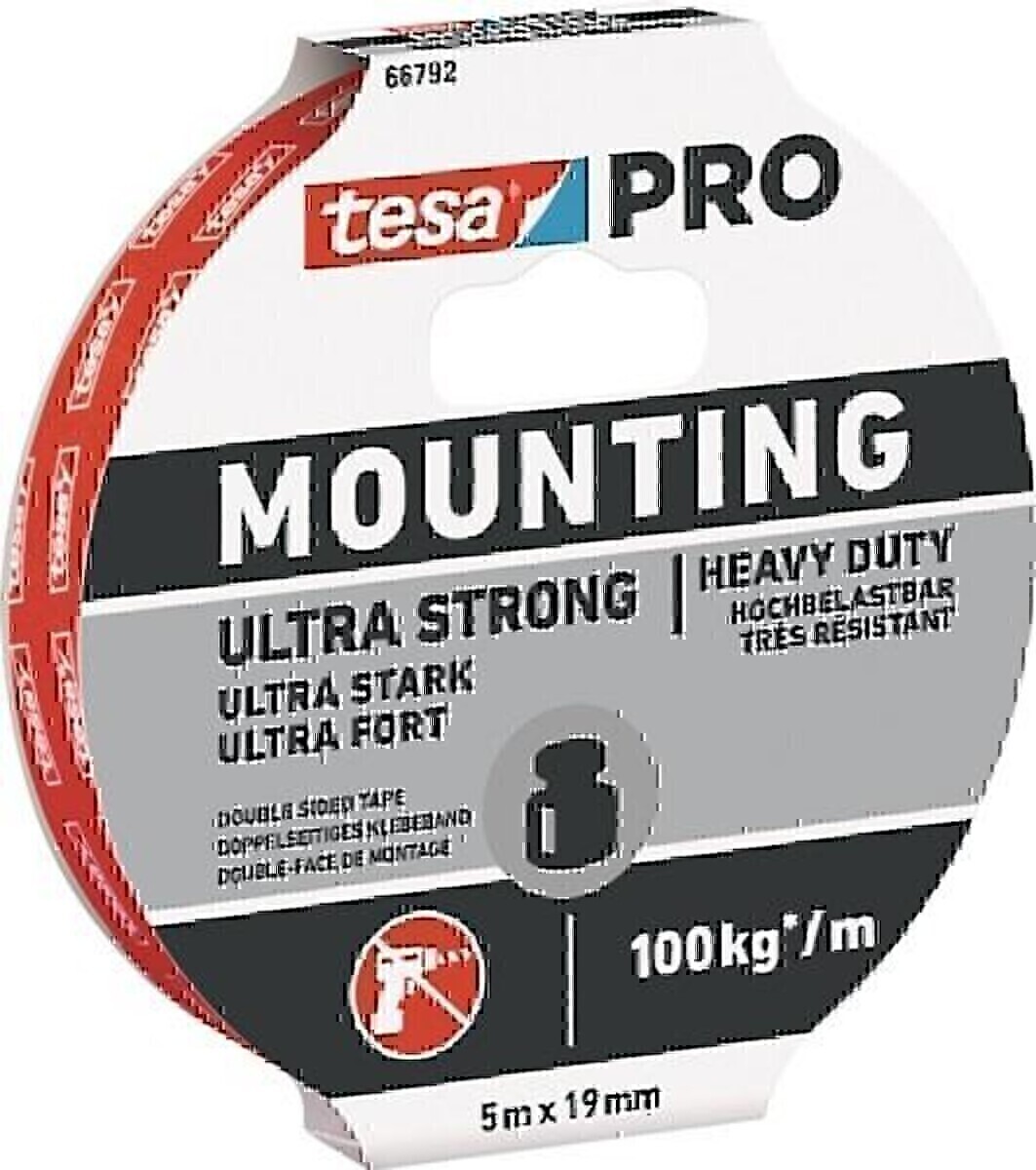 Tesa Montageband Mounting PRO Ultra Strong 66792 weiß L.5m B.19mm Tesa Montageband Mounting PRO Ultra Strong 66792 weiß L.5m B.19mm von Tesa