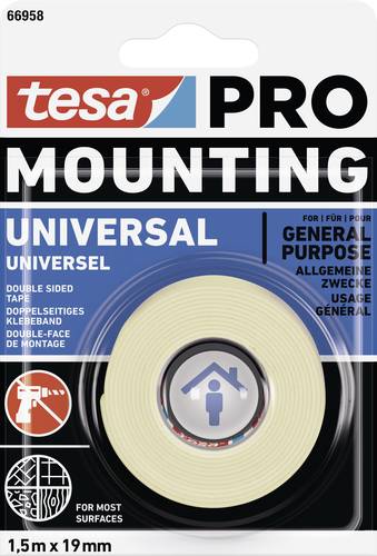 Tesa Mounting PRO Universal 66958-00000-00 Montageband Weiß (L x B) 1.5m x 9mm von Tesa