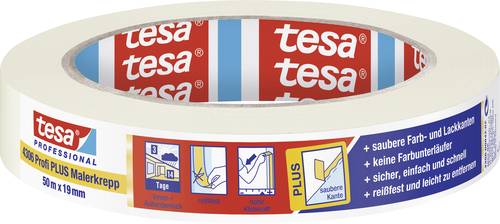 Tesa PREMIUM 04306-00042-02 Kreppband tesakrepp® Beige (L x B) 50m x 19mm 1St. von Tesa