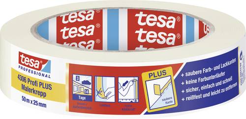 Tesa PREMIUM 04306-00043-02 Kreppband tesakrepp® Beige (L x B) 50m x 25mm 1St. von Tesa