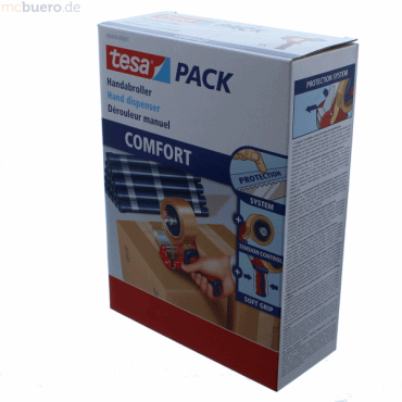 Tesa Packbandabroller tesapack Comfort für Klebebänder 50mmx66m rot/bl Tesa Packbandabroller tesapack Comfort für Klebebänder 50mmx66m rot/bl von Tesa