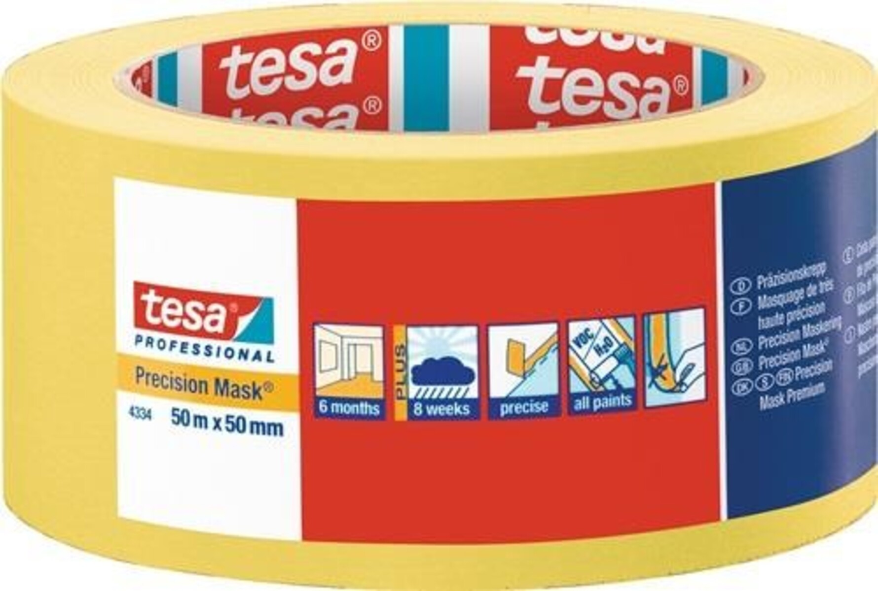 Tesa Präzisionskrepp 4334 glatt gelb L.50m B.50mm Rl. 04334-00004-00 Tesa Präzisionskrepp 4334 glatt gelb L.50m B.50mm Rl. 04334-00004-00 von Tesa