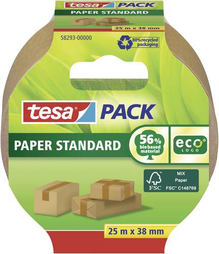 Tesa STANDARD ecoLogo® 58293 Packband Braun (L x B) 25m x 38mm von Tesa