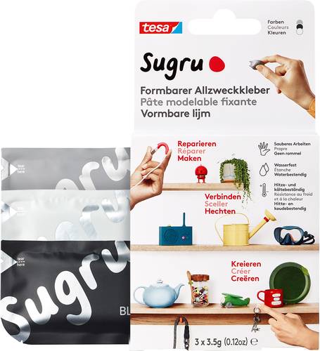 Tesa Sugru Klebeknete 41231-00001-00 Schwarz, Weiß, Grau 3St. von Tesa