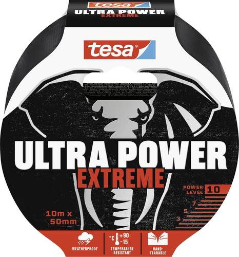Tesa ULTRA POWER EXTREME 56622-00000-00 Reparaturband Schwarz (L x B) 10m x 50mm 1St. von Tesa