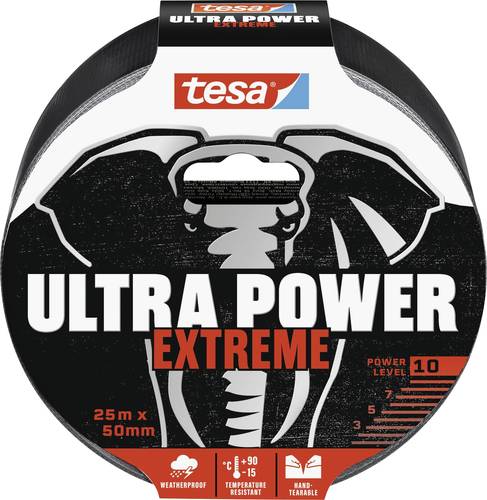 Tesa ULTRA POWER EXTREME 56623-00000-00 Reparaturband Schwarz (L x B) 25m x 50mm 1St. von Tesa