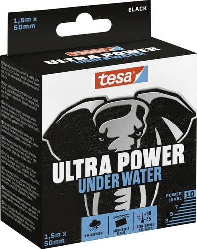 Tesa ULTRA POWER UNDER WATER 56491-00000-00 Reparaturband Schwarz (L x B) 1.5m x 50mm 1St. von Tesa