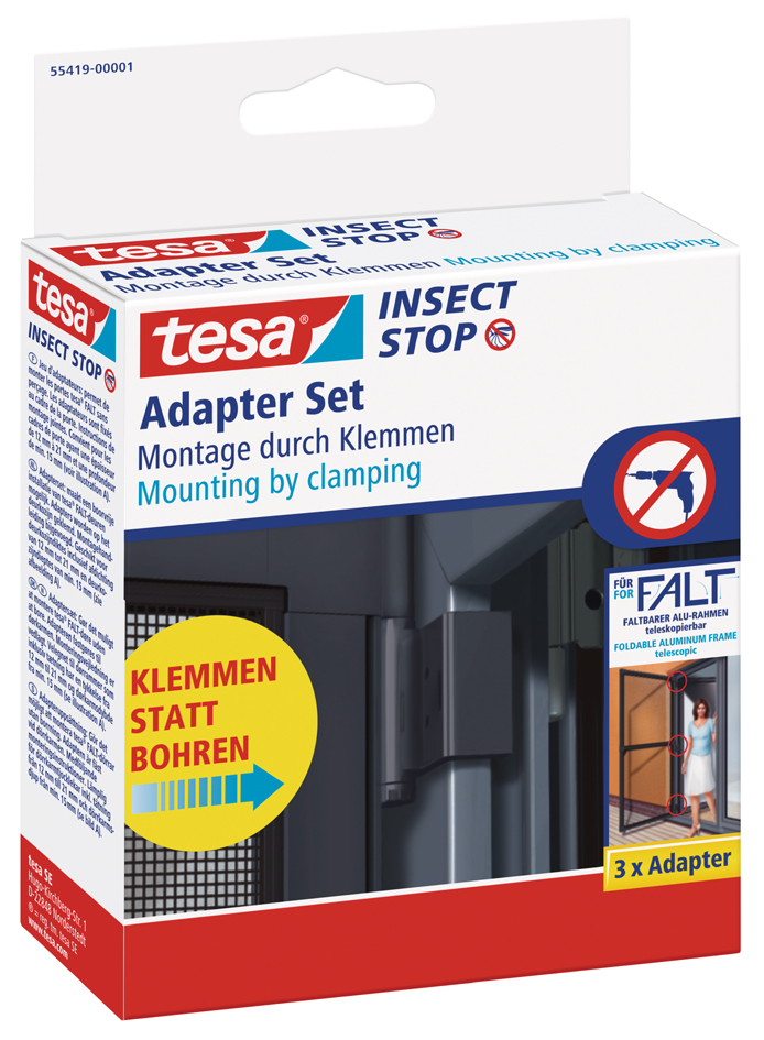 tesa Adapter für Fliegengitter ALU FALT Tür, anthrazit tesa Adapter für Fliegengitter ALU FALT Tür, anthrazit von Tesa