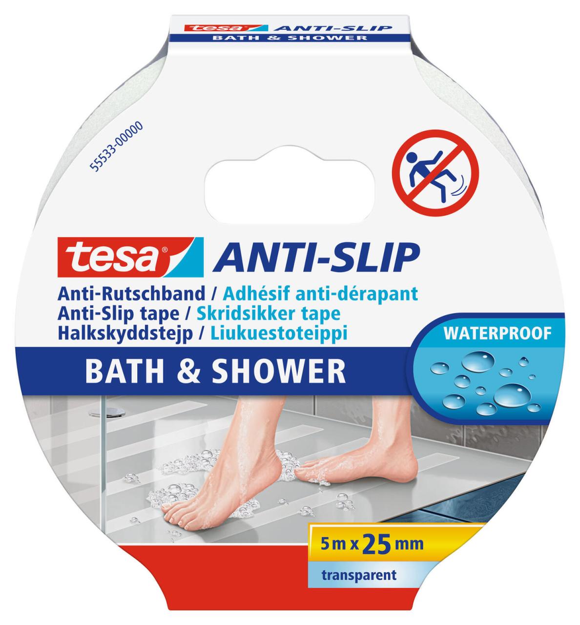 tesa Anti-Rutsch-Band 25 mm x 5 m transparent von Tesa