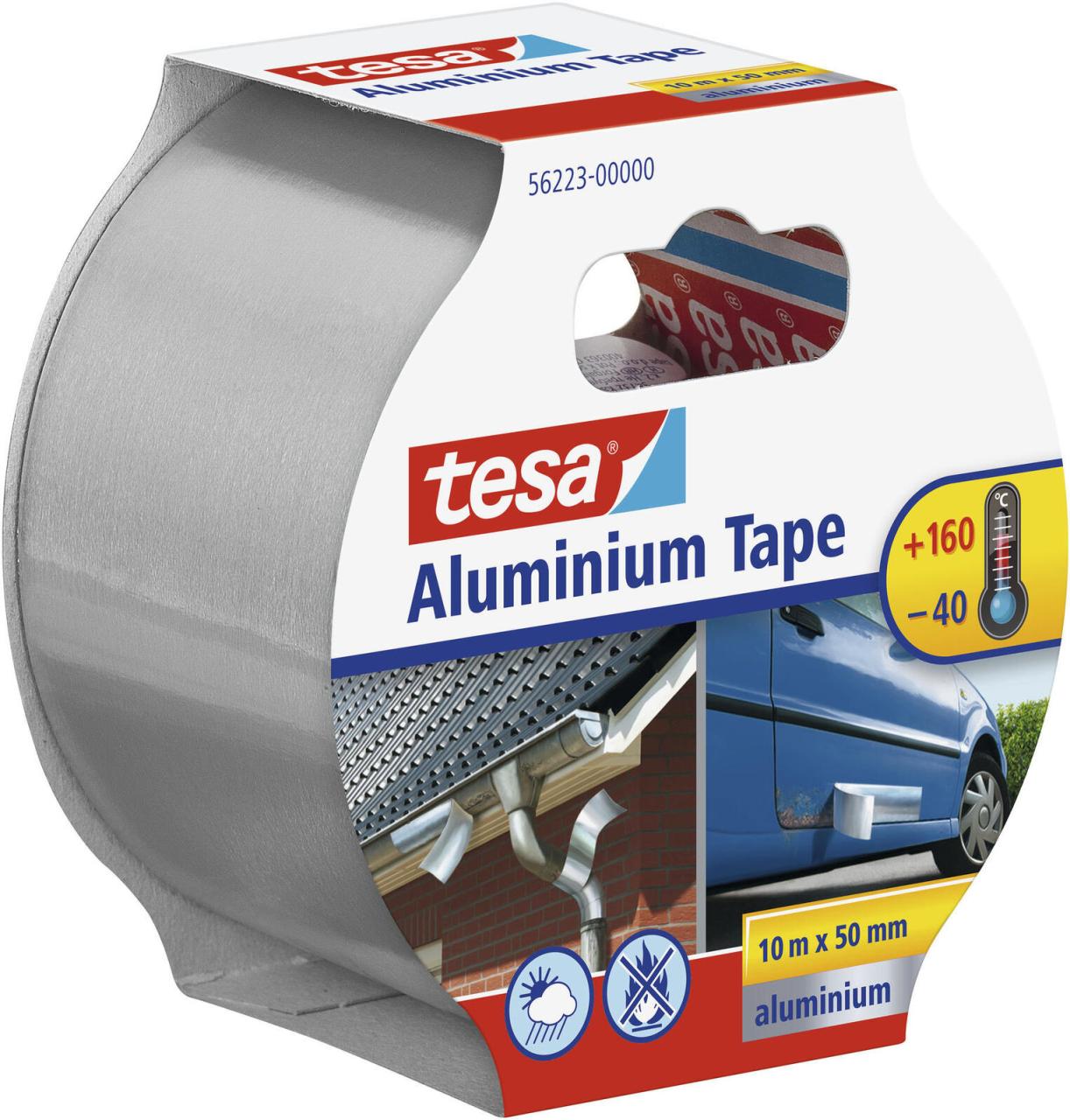 tesa Dichtungsbänder Aluminium Tape 48 mm x 10 m silber von Tesa