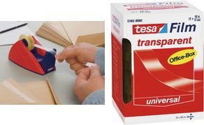 tesa Film, transparent, 15 mm x 66 m Klebefilm aus PP-Folie, gute Klebkraft, leicht abrollbar (57372-00002-00) von Tesa