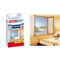 tesa Fliegengitter COMFORT für Fenster, 1 m x 1 m, anthrazit waschbar bis 30 Grad, UV-beständig (55667-00021-00) von Tesa