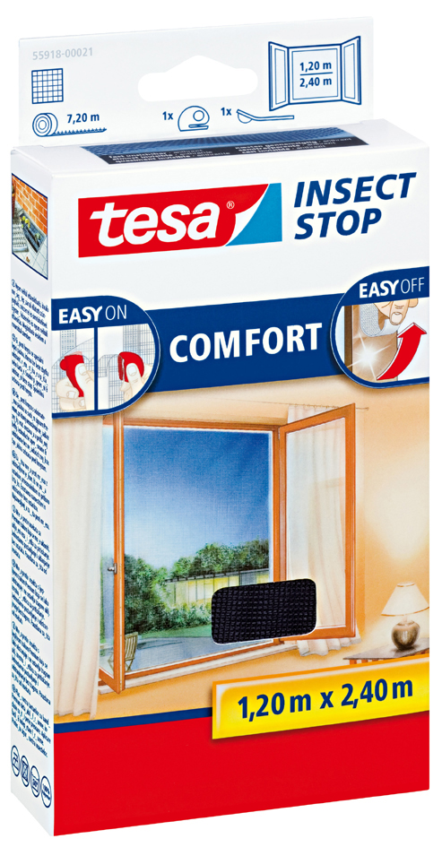 tesa Fliegengitter COMFORT für bodentiefe Fenster, weiß von Tesa