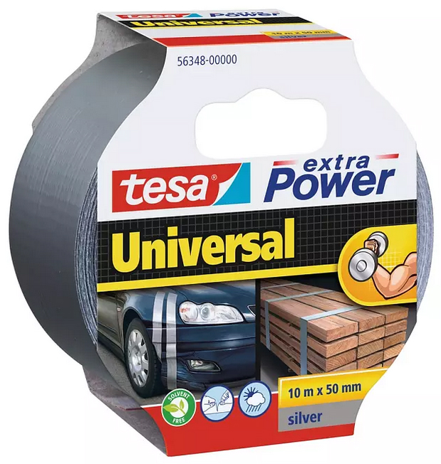 tesa Folienband extra Power Universal, 50 mm x 25 m, silber von Tesa