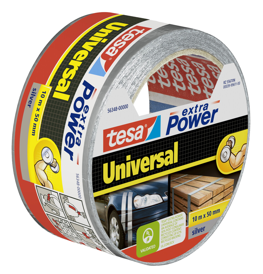 tesa Folienband extra Power Universal, 50 mm x 25 m, weiß von Tesa
