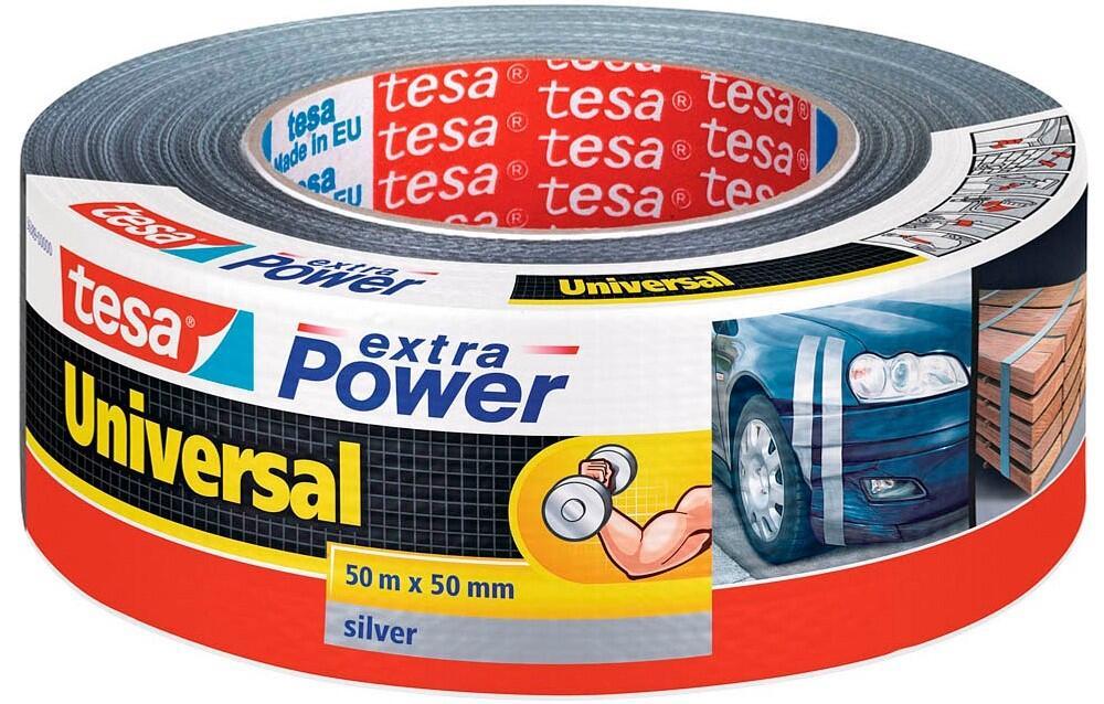 tesa Gewebebänder extra Power Universal 50 mm x 50 m silber von Tesa