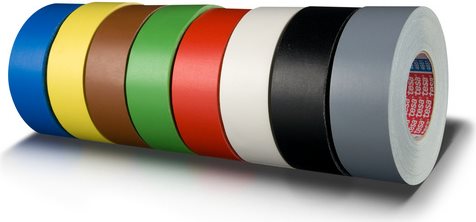 tesa Gewebeband 4651 Premium, 25 mm x 50 m, rot Kunststoffbeschichtung aus 148 mesh Zellwollgewebeträger und (04651-00525-00) von Tesa