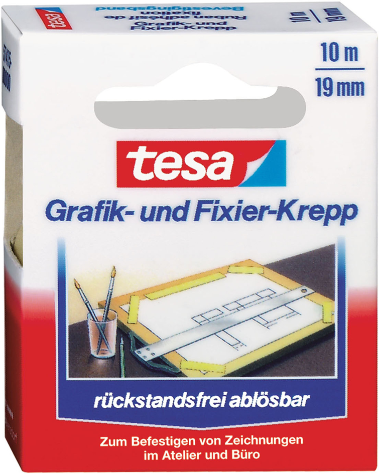 tesa Grafik- und Fixierkreppband, 19 mm x 10 m von Tesa