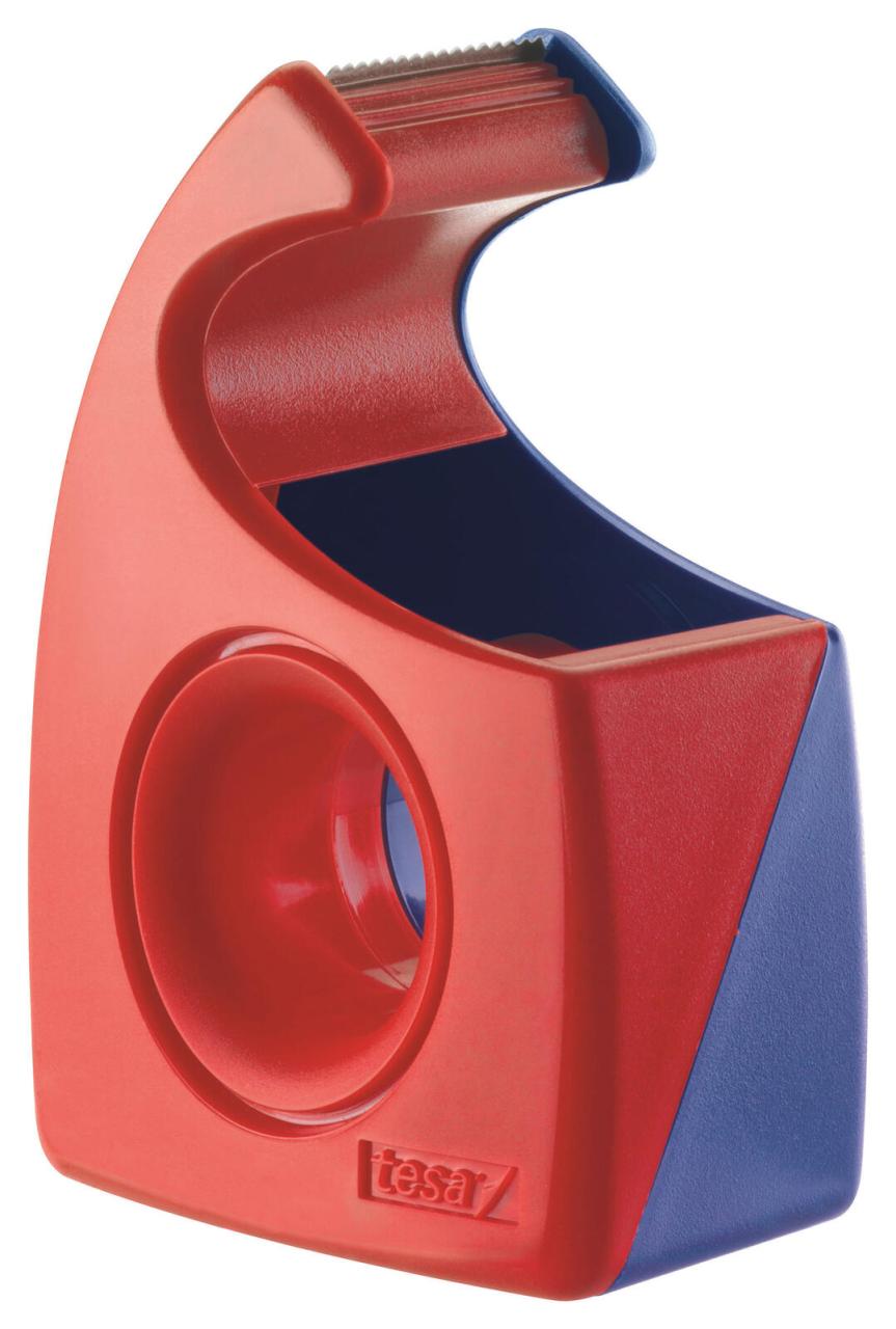 tesa Klebefilmabroller Easy Cut Handabr. 33m rot/blau rot/blau von Tesa