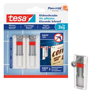 tesa Klebeschraube für max. 3,0 kg 2,4 x 6,4 cm, 2 St. von Tesa