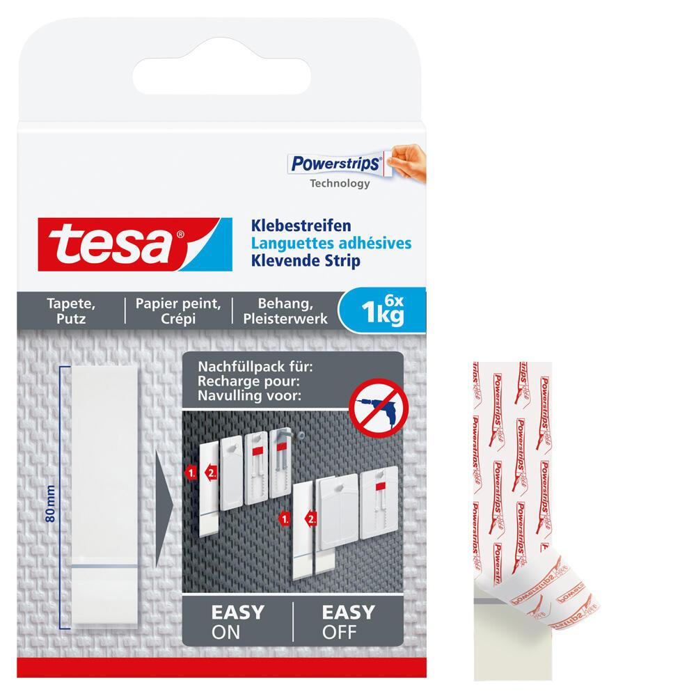 tesa Klebestreifen 2 cm x 8 cm weiß von Tesa