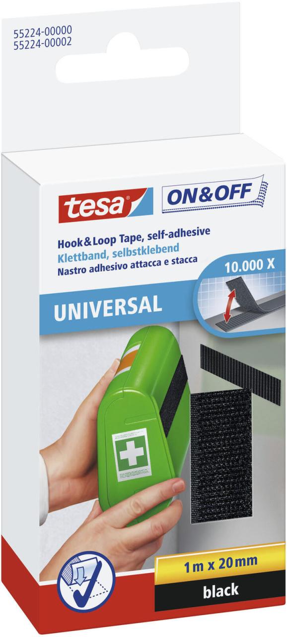 tesa ON&OFF Universal Klettband schwarz tesa ON&OFF Universal Klettband schwarz von Tesa